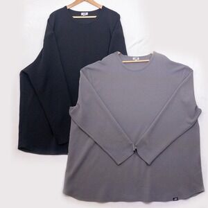 One Bone Bullet Long Sleeve Tee Mens Size 5 Black Gray Lot of 2 Textured Knit